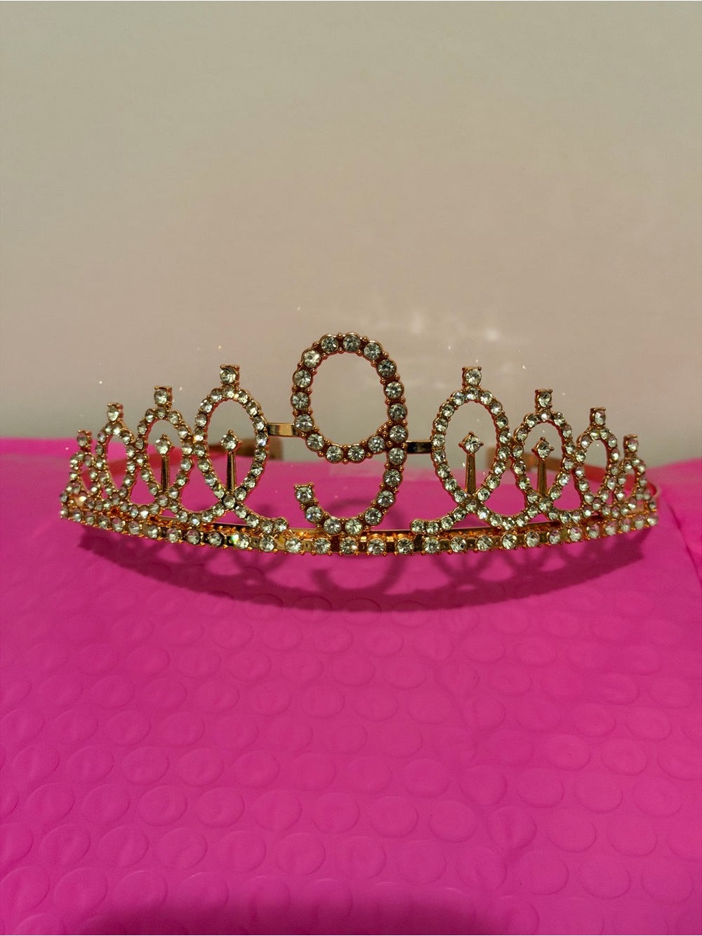 Crystal Embellished Gold-Tone Tiara - Gold